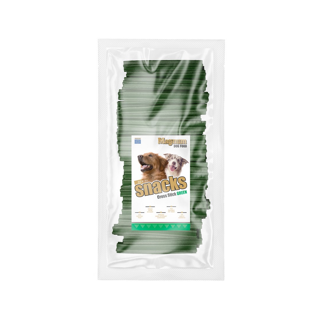 1182-2_magnum-green-jpg Magnum jerky tyčinka krížová Chlorophyl 12,5cm 50ks – Obrázok 1