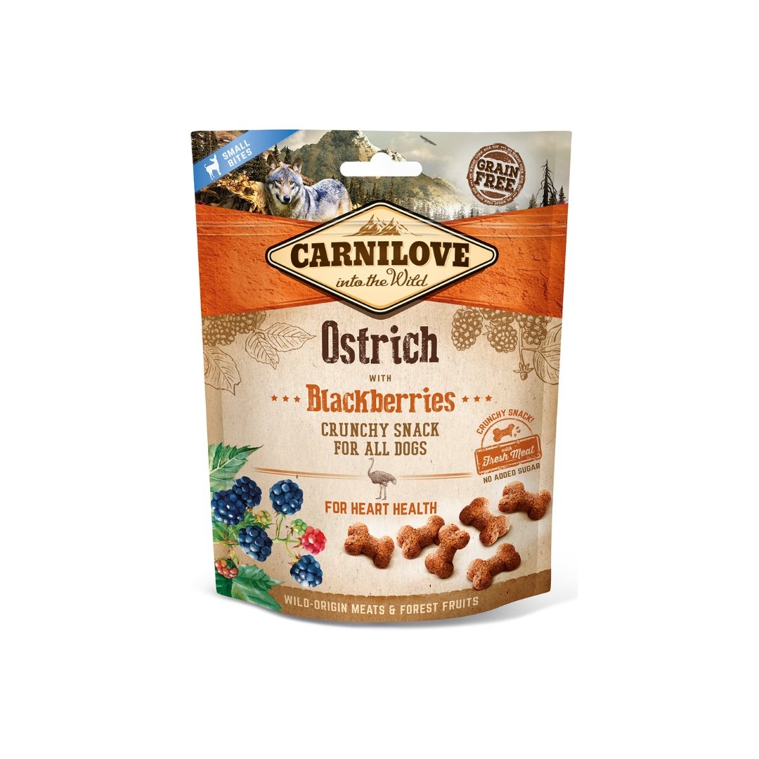 5238_carnilove-dog-crunchy-snack-ostrich-blackberries-200g Carnilove Crunchy Ostrich & Blackberries 200g – Obrázok 1