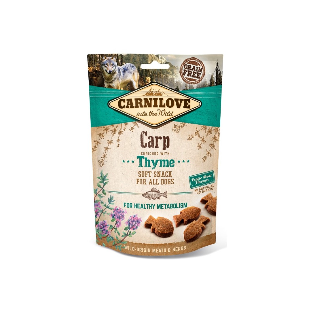 5259_carnilove-dog-semi-moist-snack-carp-thyme-200g Carnilove Carp & Thyme 200g – Obrázok 1