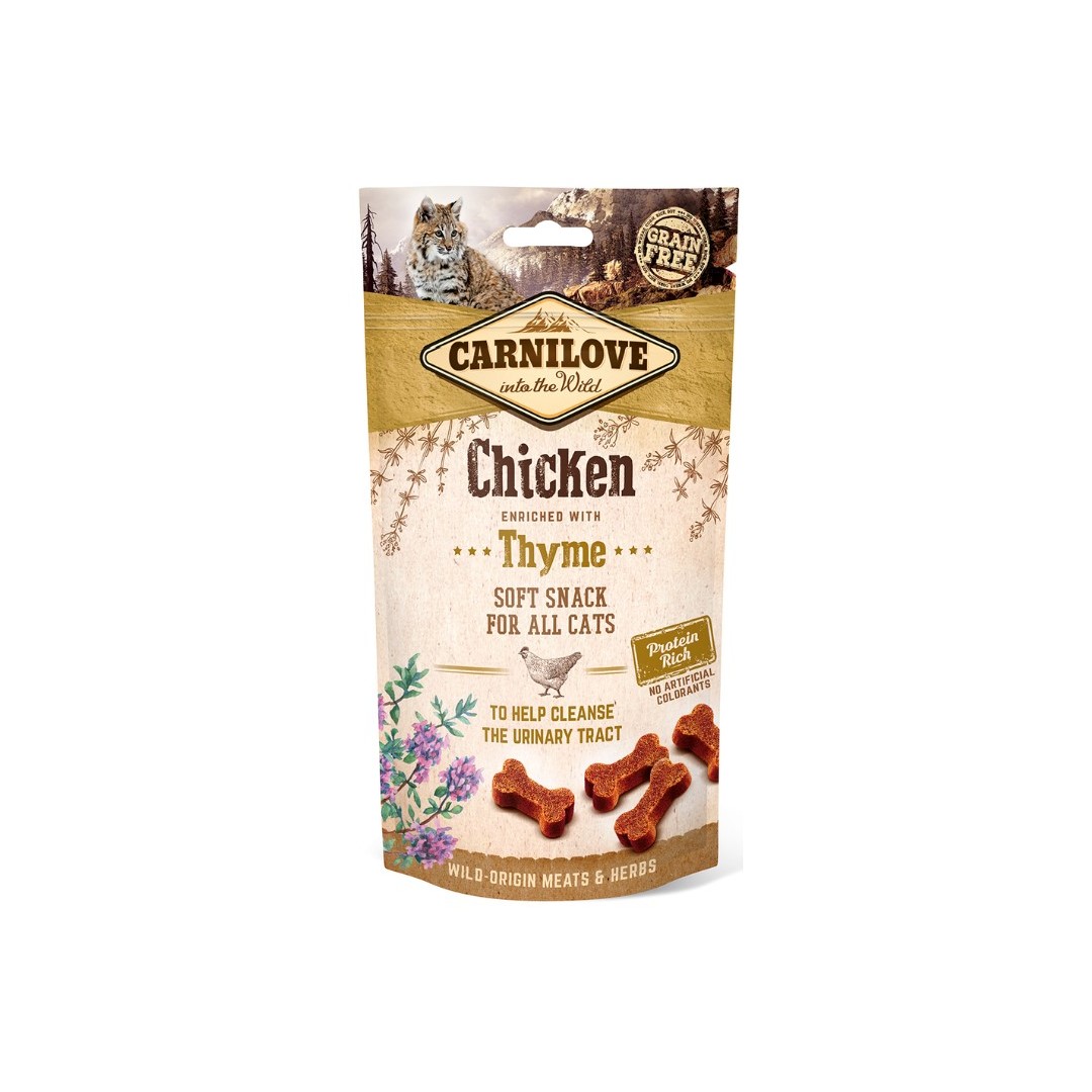 5271_carnilove-cat-semi-moist-snack-chicken-thyme-50g Carnilove Cat Semi Moist Snack Chicken & Thyme 50g – Obrázok 1
