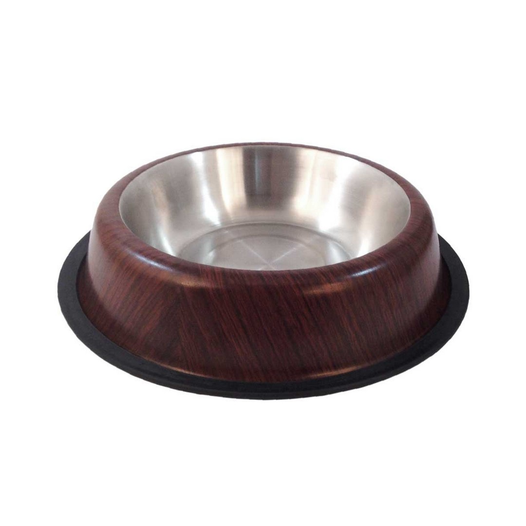 bowl-wood-happet-m148-25cm-2-4l Miska pre psy hnedá drevo 2,4l – Obrázok 1