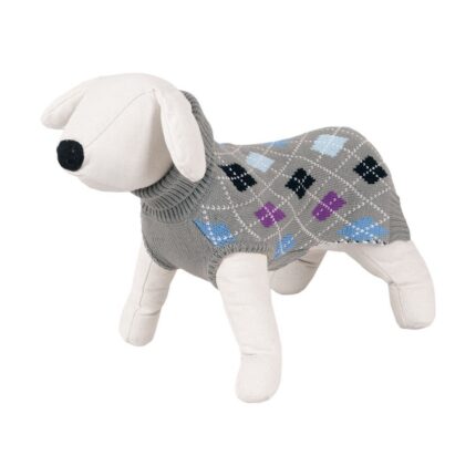 Classic Dog Sweater - Happet 400L - Grey L - 35cm