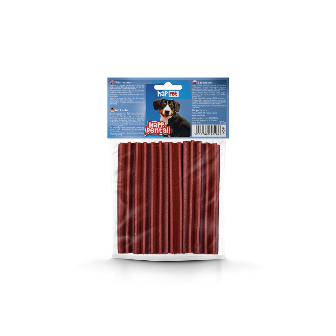 dental-for-dogs-with-salmon-120g-happet-z-hd04cm Dentálny kríž 120 g losos – Obrázok 1