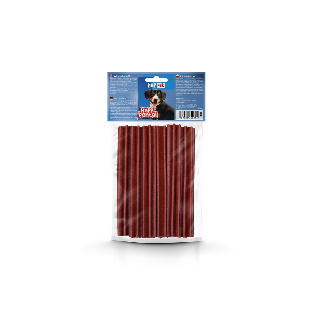 dental-for-dogs-with-salmon-xl-170-g-happet-z-hd07cm Dental for dogs with salmon XL 170 g Happet (Z-HD07CM) – Obrázok 1