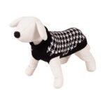 Dog Sweater - Happet 380L - Black & White Houndstooth L - 35cm