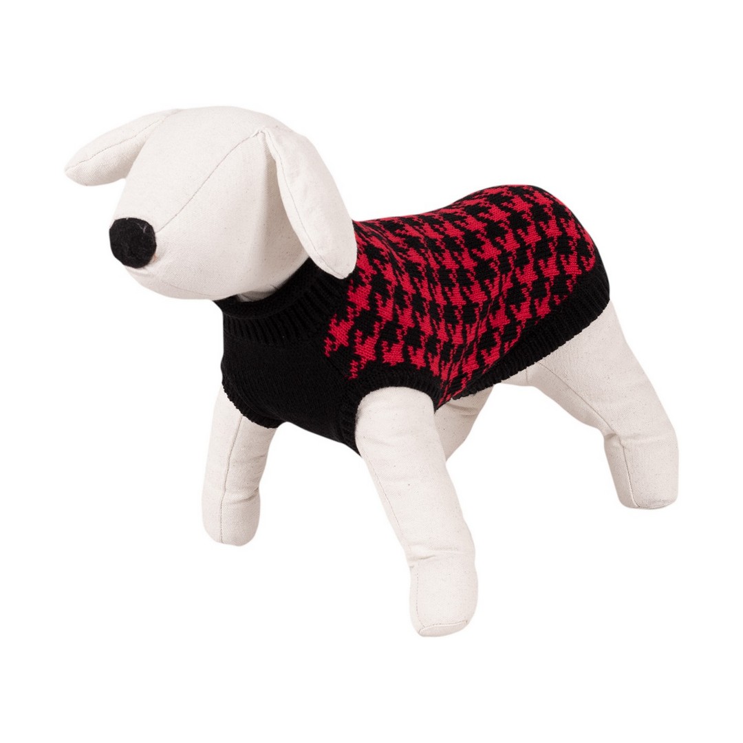 dog-sweater-houndstooth-pattern-happet-48xl-black-amp-red-xl-40cm Dog Sweater / Houndstooth Pattern - Happet 48XL - Black & Red XL - 40cm – Obrázok 1
