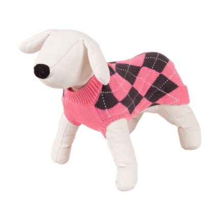 Dog Sweater / Rhomb Design - Happet 460M - Pink M - 25cm