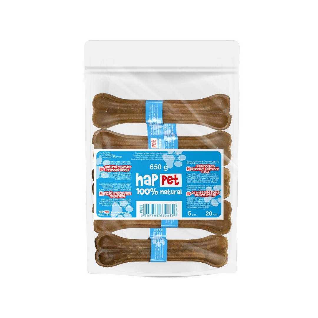 rawhide-pressed-bone-happet-pb05-20-0cm-5szt Rawhide Pressed Bone - Happet PB05 - 20,0cm / 5szt. – Obrázok 1
