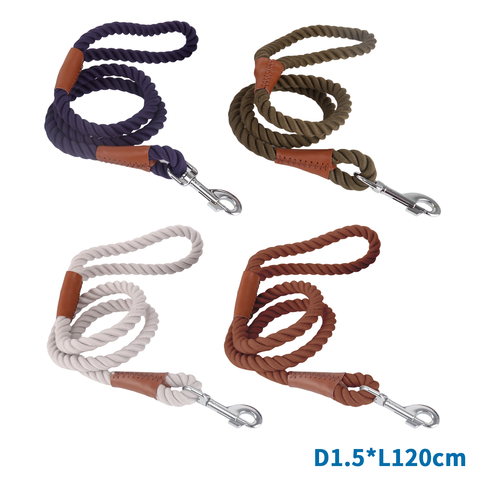 40e59e5d-5787-4735-a29d-36d7fcd01c29 Spletené vodítko 1,5x120 cm – Obrázok 1