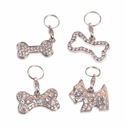 Prívesok na obojok s diamantami 3 cm
