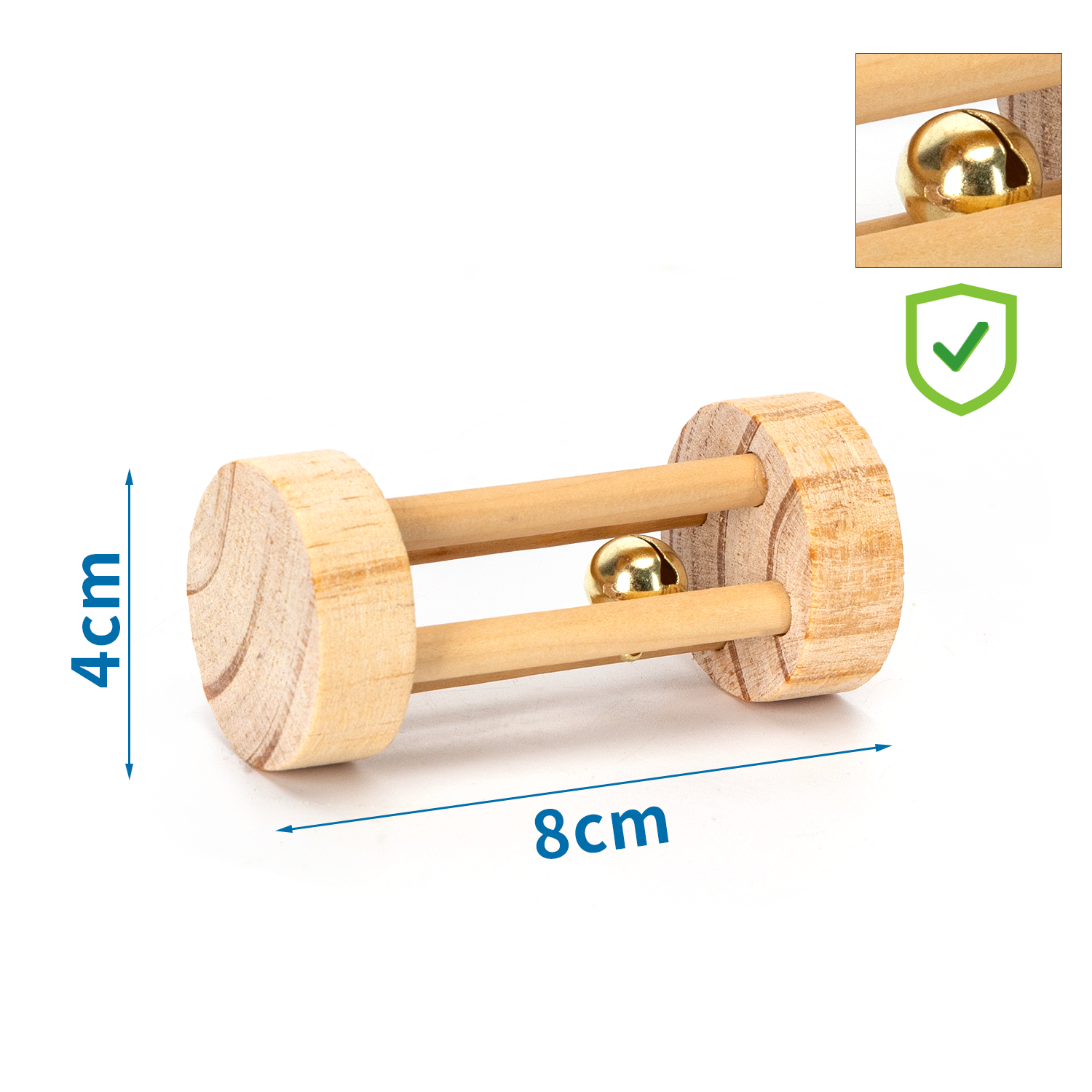 be4438e9-27fe-4ad8-b674-a3790dc9cd3d Hračka pre vtáky a hlodavce činka 8 x 4 cm – Obrázok 1