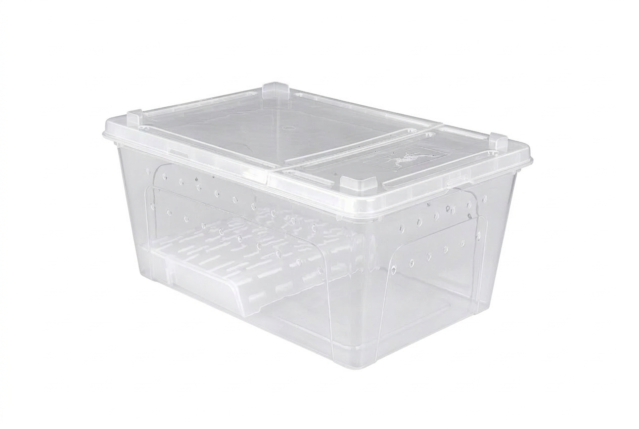 chovný box s strovčekom Chovný box pre zvieratá s ostrovčekom 32 x 22 x 15 cm – Obrázok 1
