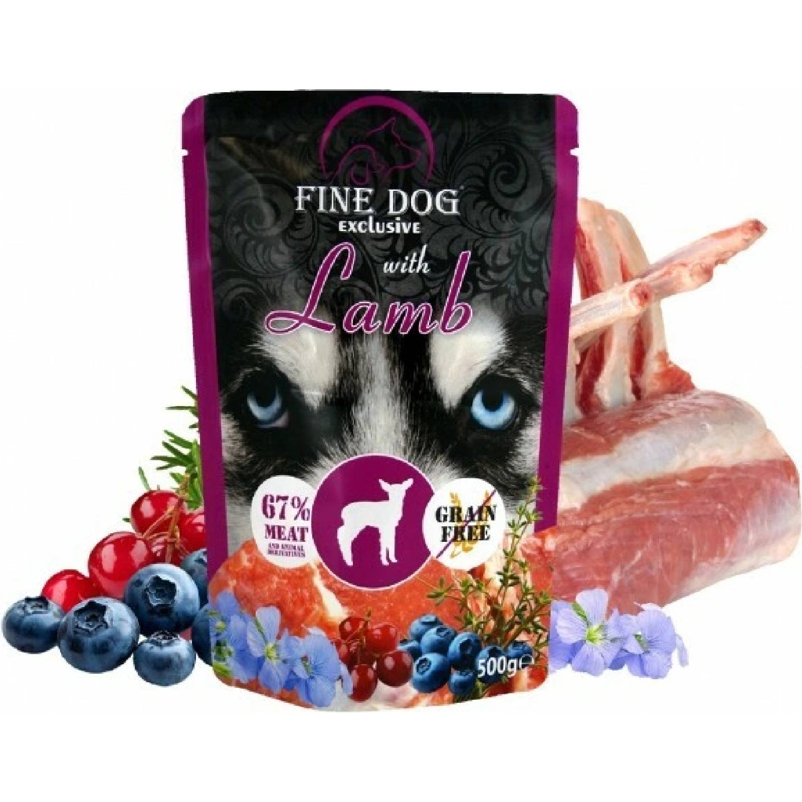 FD XXL kapsičky Jahňa 500 g Fine Dog XXL kapsičky JAHŇA 500 g – Obrázok 1