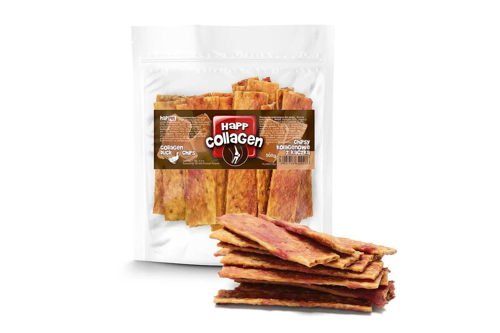 GF12 kolagénové čipsy s kačacinou 500 g Kolagénové čipsy-plátky s kačacinou 500 g – Obrázok 1