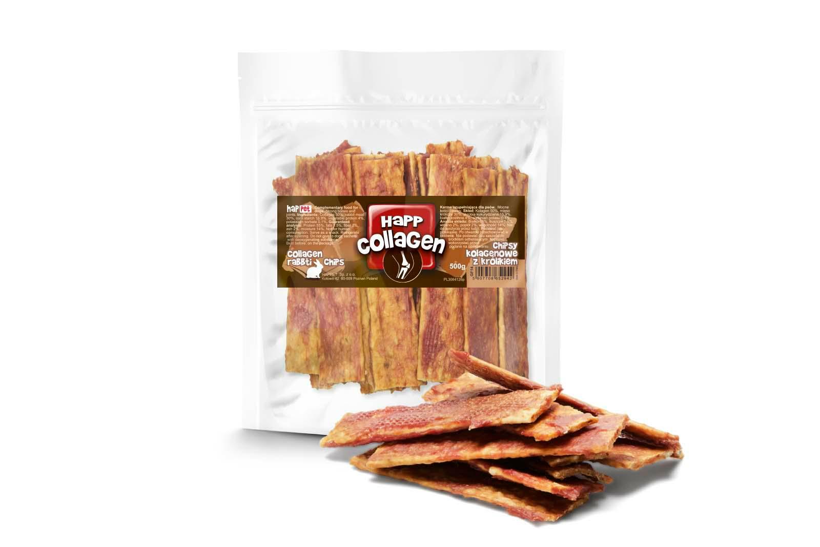 Kolagénové chipsy králičie 500 g Kolagénové chipsy- plátky s králikom 500 g – Obrázok 1