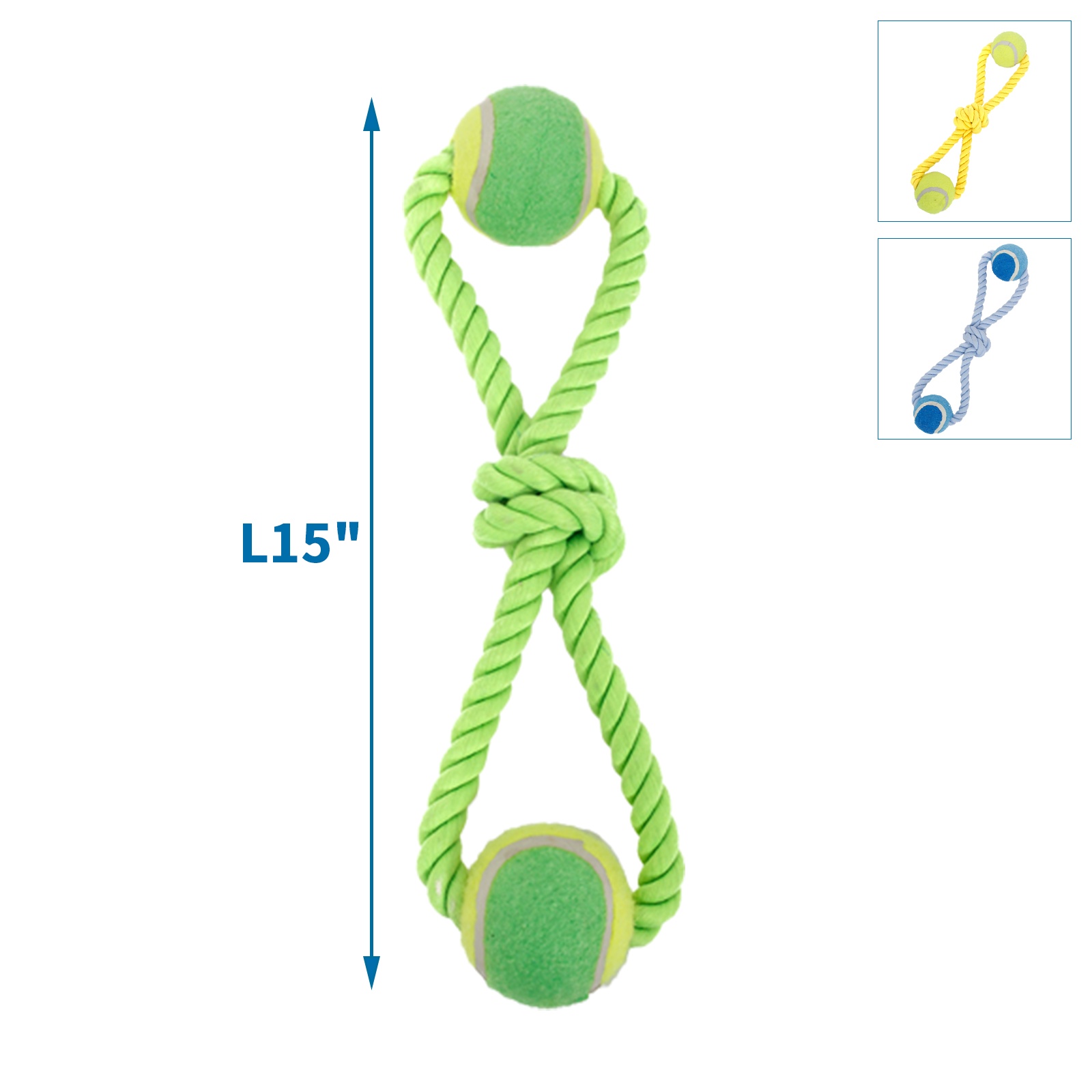 NB2962 Lanová hračka s dvoma tenisovými loptami 38 cm – Obrázok 1