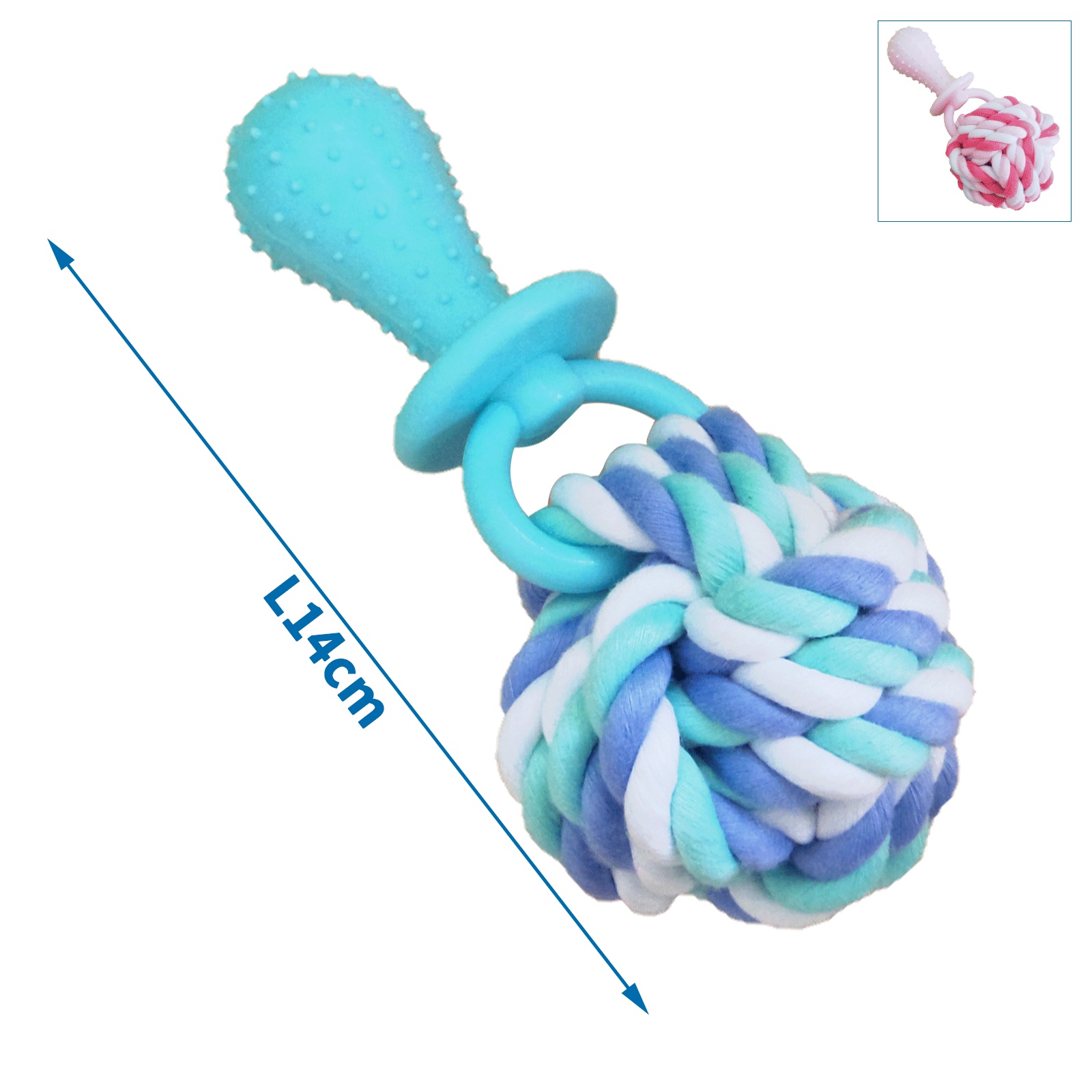 NB9198 Bavlnený uzol s cumlíkom 14 cm – Obrázok 1